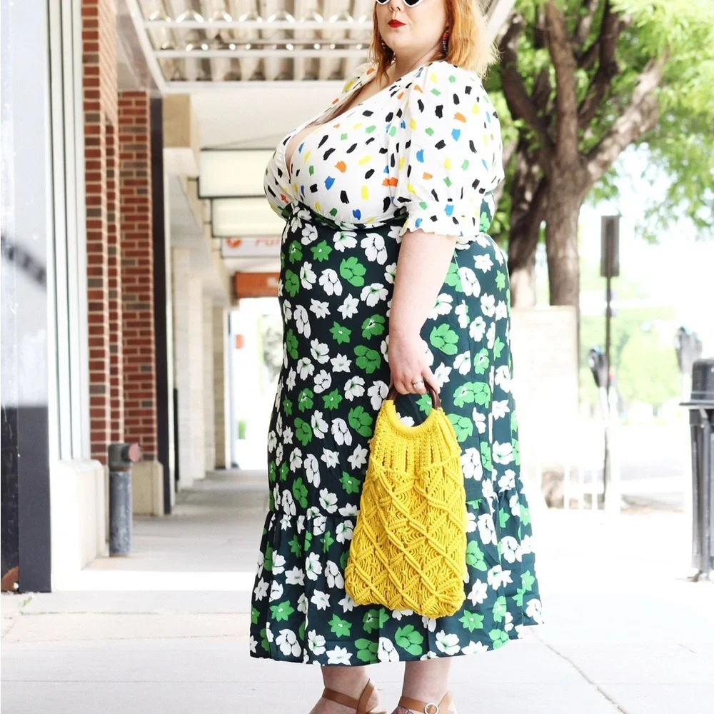 Mixed Pattern Dress - Picture 2 of 8